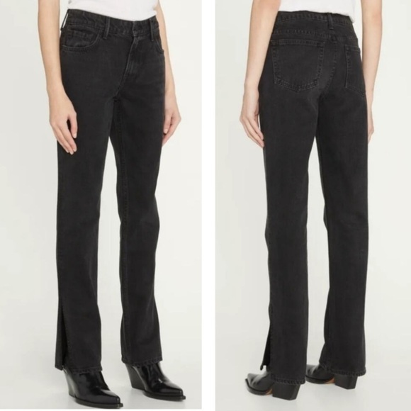 GRLFRND Denim - GRLFRND Hailey Low Rise Jeans In Sunset Strip Wash Slim Bootcut Hem Slits SZ 28